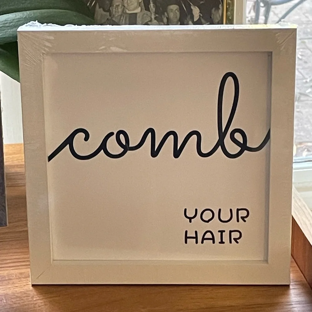 Brush,Flush and Comb Framed Pictures NWT